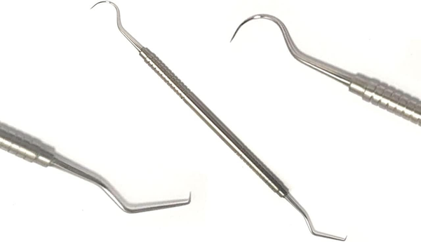 Hook Pick Double Ended Oral Hygiene Dental Explorer Stainless Steel Teeth Cleaning Oral Student Tool Tooth Picks Metal