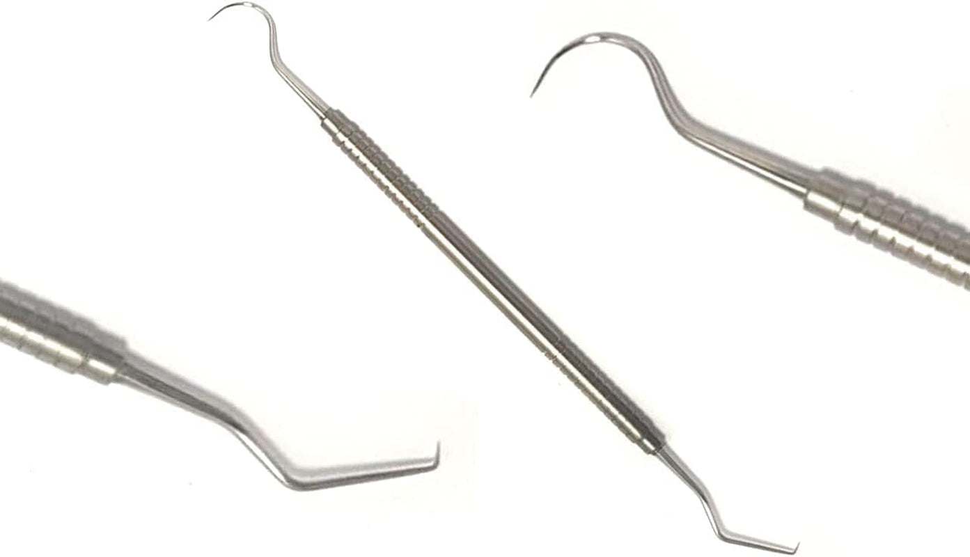 Hook Pick Double Ended Oral Hygiene Dental Explorer Stainless Steel Teeth Cleaning Oral Student Tool Tooth Picks Metal