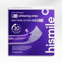 Hismile V34 Whitening Strips, Teeth Whitening Strips, Purple Tooth Whitening, Tooth Stain Treatment, Combining Whitening and Colour Correction