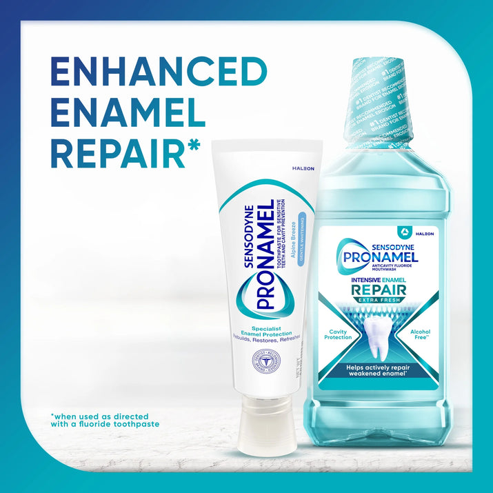 Gentle Whitening Enamel Toothpaste for Sensitive Teeth and Cavity Protection, Alpine Breeze - 0.8 Oz, for Adults